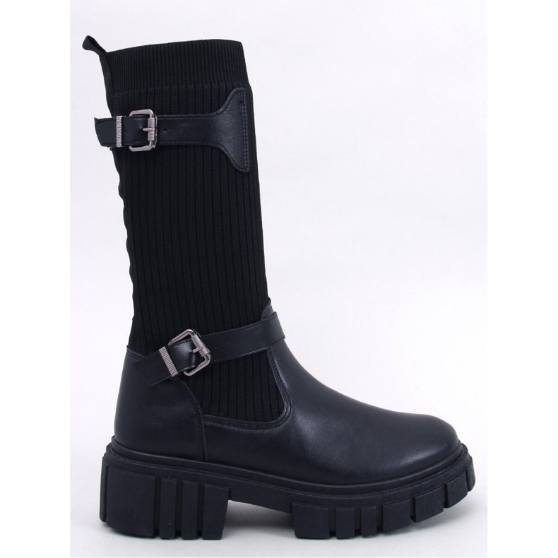 Botas com parte superior flexível Rhea Black - Inello preto