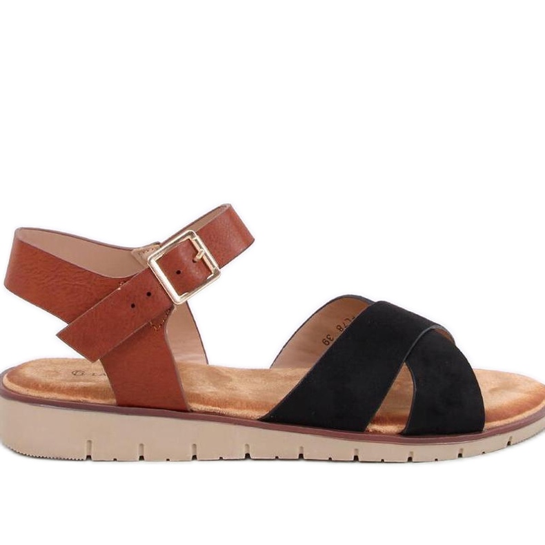 Sandálias elevadas femininas preto