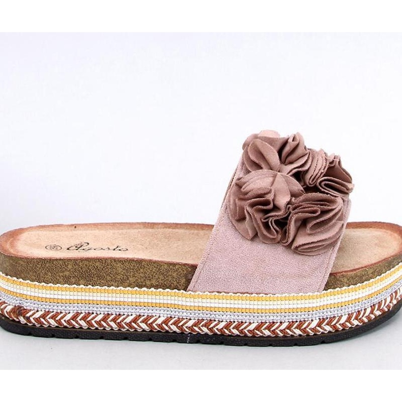 Sandália Chinelo com sola grossa e colorida Raven Bege - Inello