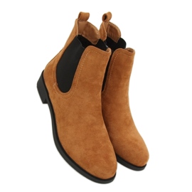 Botas femininas clássicas Camel Chelsea castanho