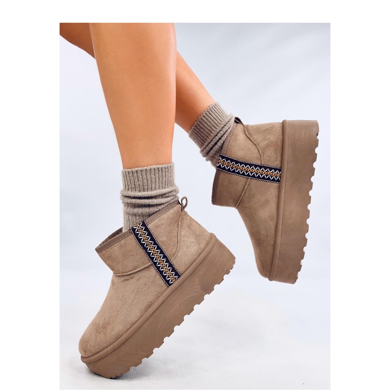Weyan Khaki - Botas de neve com plataforma curta Inello castanho