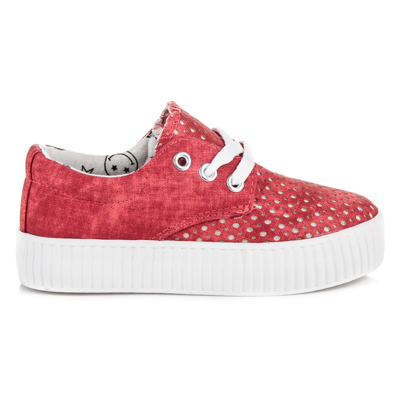 Kylie Sapatilhas amarradas na plataforma vermelho