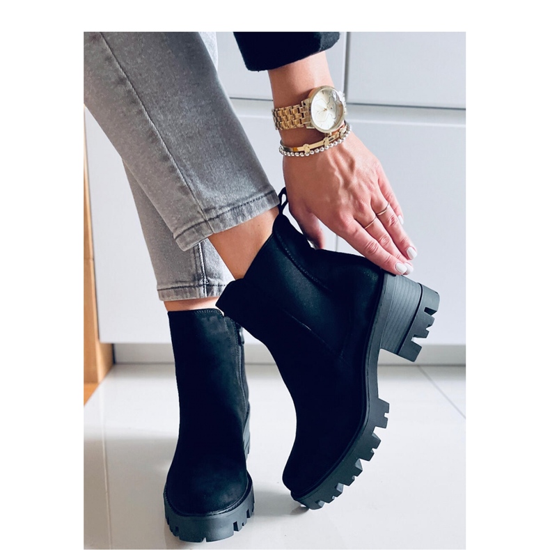 Botas Chelsea de salto preto