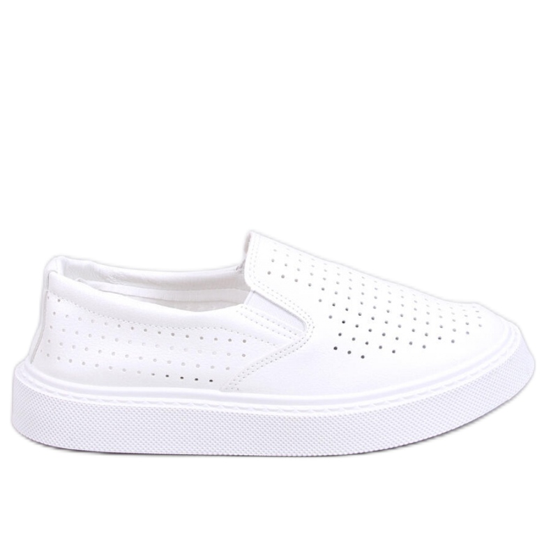 Tênis slip-on branco vazado