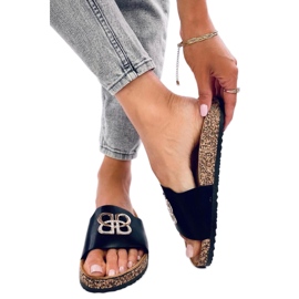 Sliders de cortiça com zircões Preto Sliders de cortiça com zircões Preto