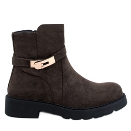 Botas rasas de camurça verde