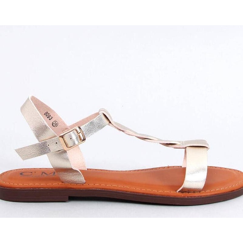 Sandália feminina Pourta Gold - Inello amarelo