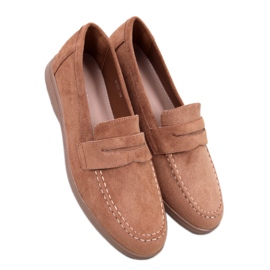 Mocassins de mulher cáqui marrom