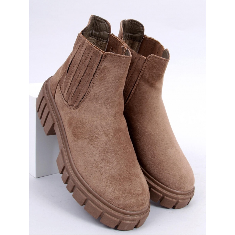 Botas Chelsea de mulher Leigh Khaki - Inello bege
