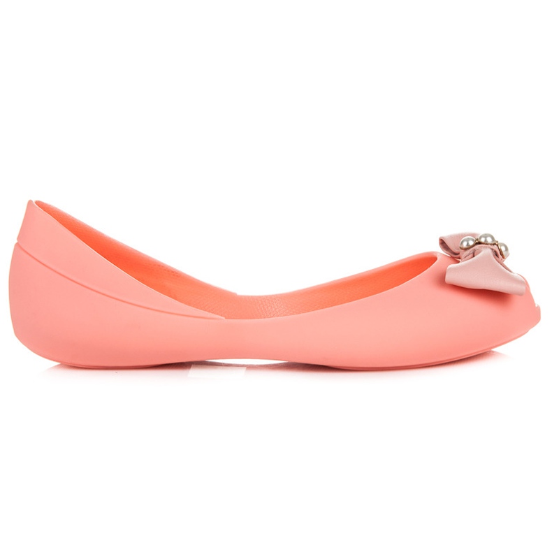 Vices Bailarinas de borracha de dedo aberto laranja