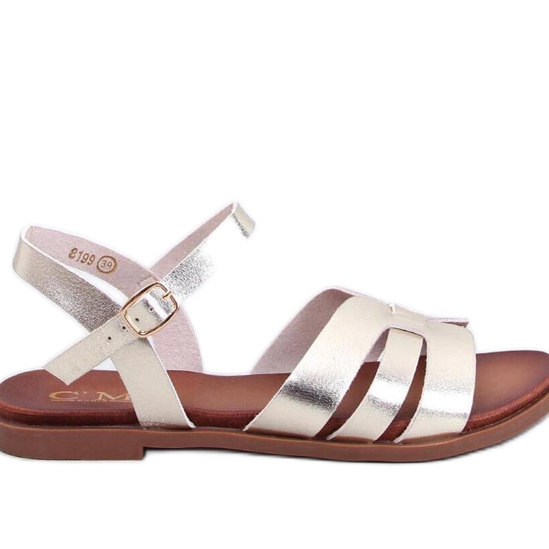 Sandálias rasteiras femininas douradas dourado