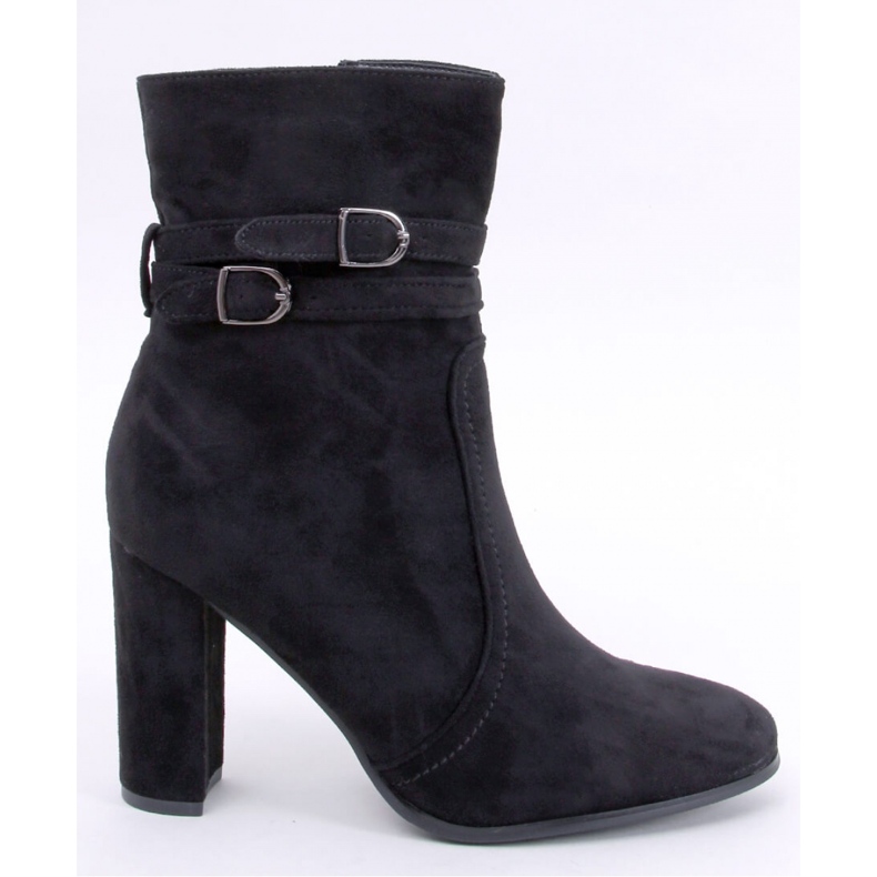 Dianes Botins de camurça com salto alto preto - Inello