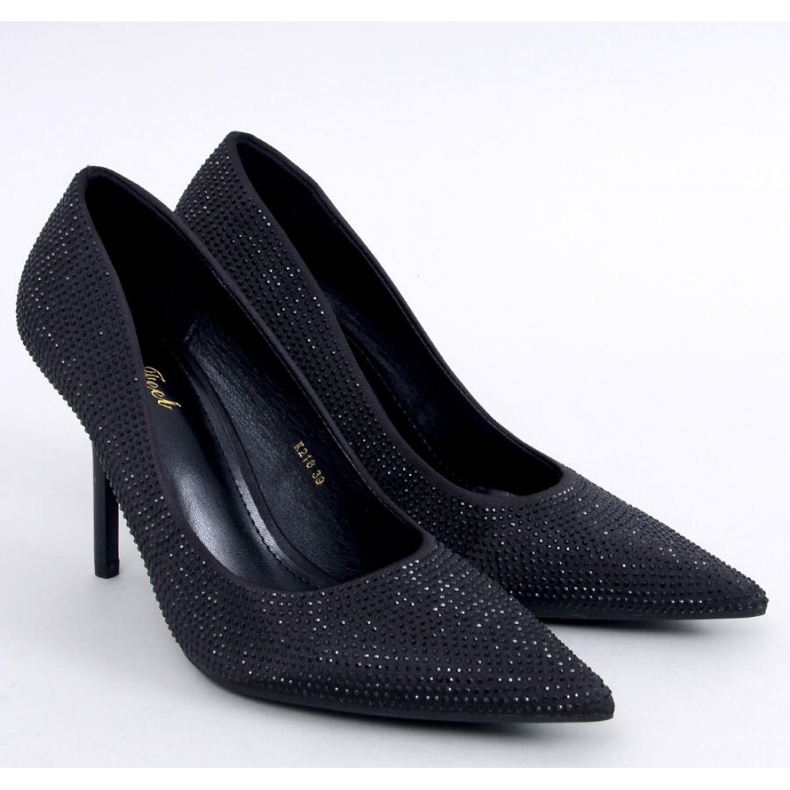 Paulis Black Salto alto feminino com zircônias cúbicas - Inello preto