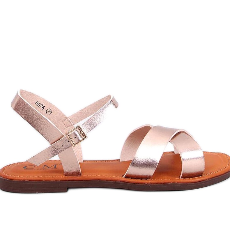 Sandálias femininas champanhe rosa