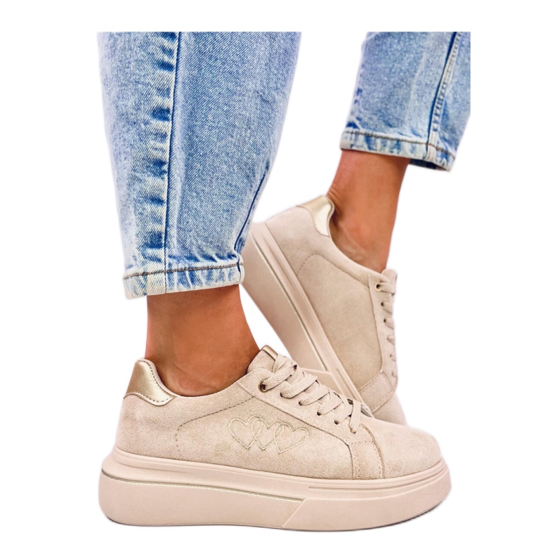 Tênis feminino em tons pastéis Akins Khaki - Inello bege