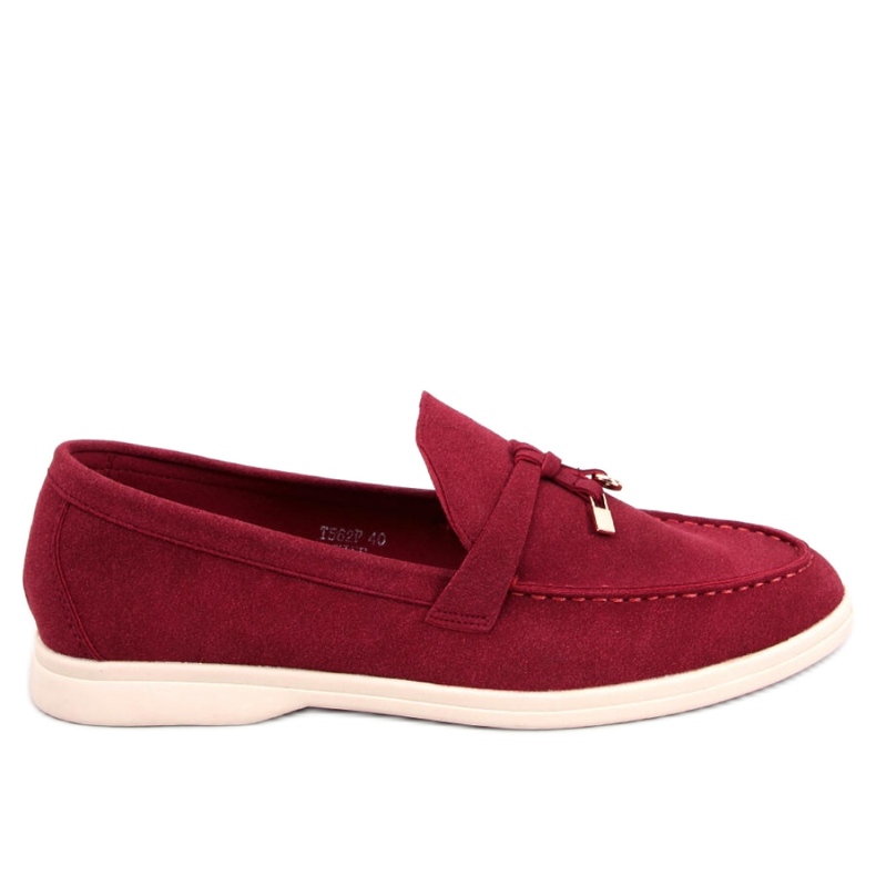 Mocassins femininos Eunice Wine - Inello vermelho
