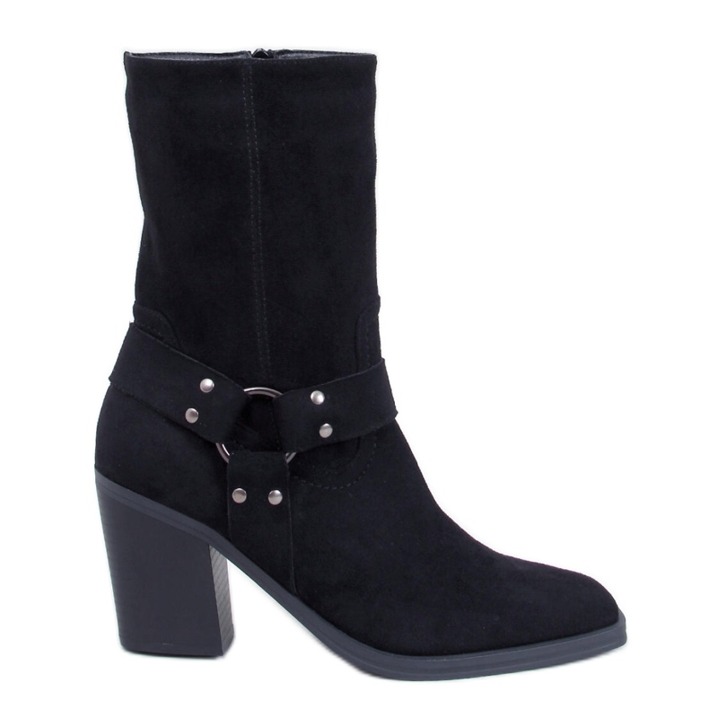 Hardin Bota cowboy de camurça preta - Inello preto