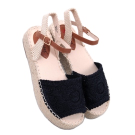 Boho Ingram Sandália espadrille preta - Inello preto