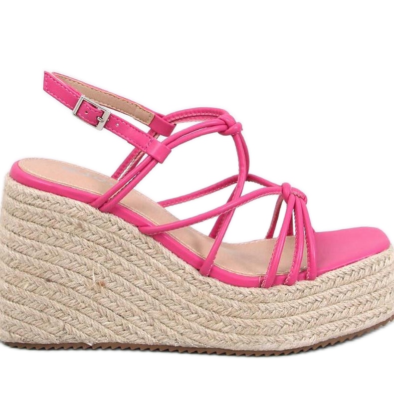 Pascai Sandália espadrille com cunha fúcsia - Inello rosa Pascai Sandália espadrille com cunha fúcsia - Inello rosa