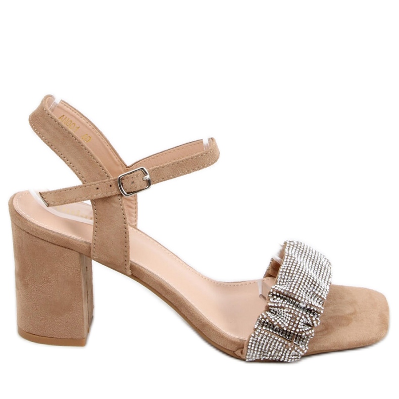 Sandália de salto largo Dash Khaki - Inello castanho Sandália de salto largo Dash Khaki - Inello castanho