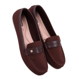 Mocassins macios de mulher Yuriko Marrone - Inello marrom