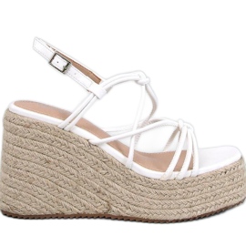 Pascai Sandália espadrille com cunha branca - Inello branco Pascai Sandália espadrille com cunha branca - Inello branco