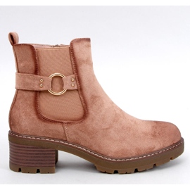 Airon Botas Chelsea com salto baixo Khaki - Inello marrom