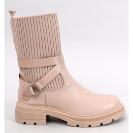 Shaffer Botins Khaki com cano elástico - Inello bege Shaffer Botins Khaki com cano elástico - Inello bege