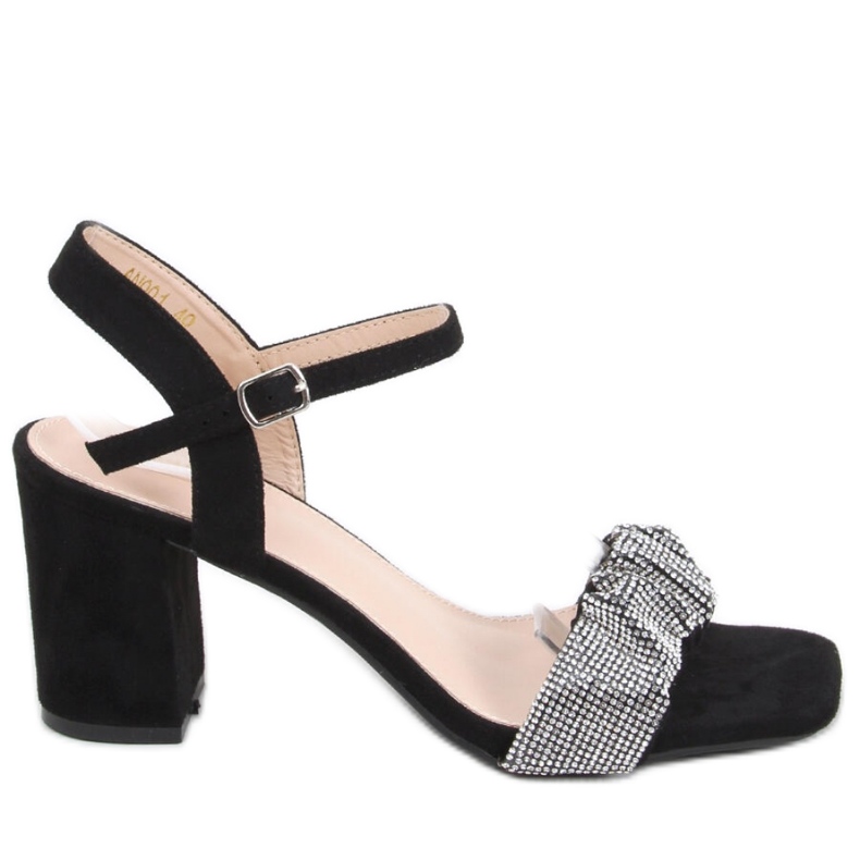 Dash Sandália de salto largo preta - Inello preto