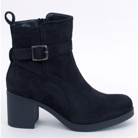 Rennia Ankle boot preto com salto largo - Inello