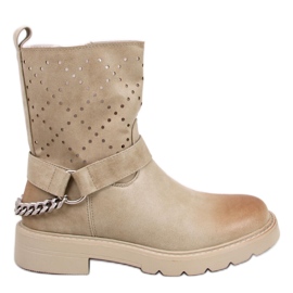 Issey Botins com aberturas verdes - Inello