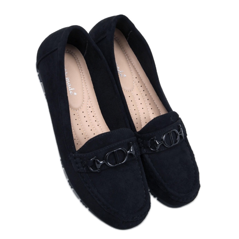 Mocassins femininos Trabei camurça preta - Inello preto