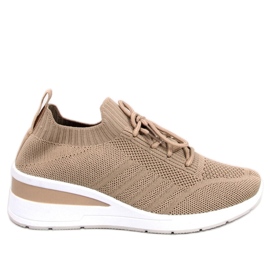 Leakes Calça esportiva com cunha Khaki - Inello marrom