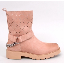 Issey Ankle boot com aberturas Khaki - Inello bege