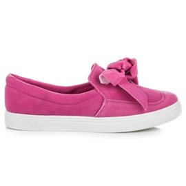 Seastar Tênis de camurça com laço rosa