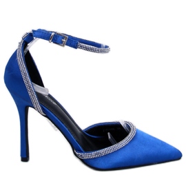 Sapato agulha azul Conway com strass - Inello Sapato agulha azul Conway com strass - Inello