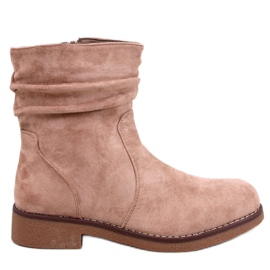 Bracy Botas cáqui com babados - Inello bege