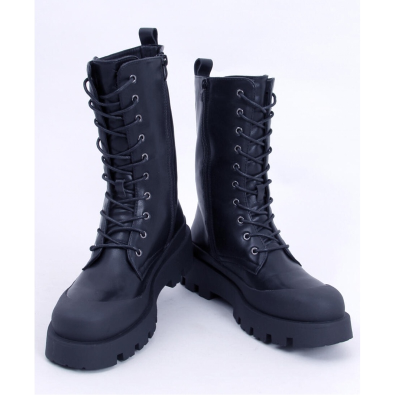 Knight Botas pretas com cadarço - Inello preto