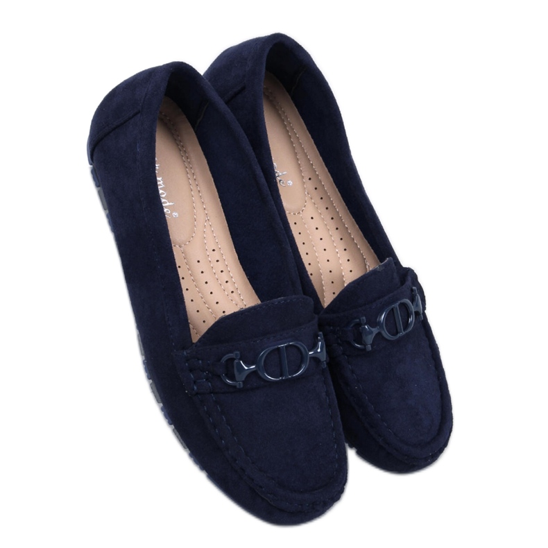 Mocassins femininos de camurça Trabei Navy - Inello