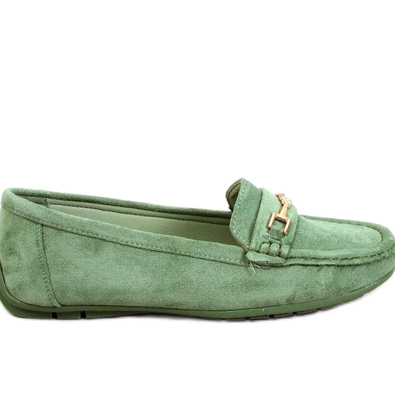 Mocassins femininos de camurça Sourd L.GREEN - Inello verde