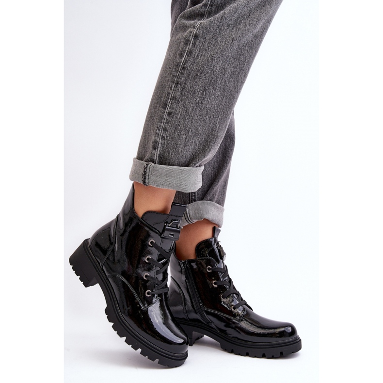 Step in style Botas Modelo S.Barski HY93-91 Preta Lakier - Entre com estilo preto