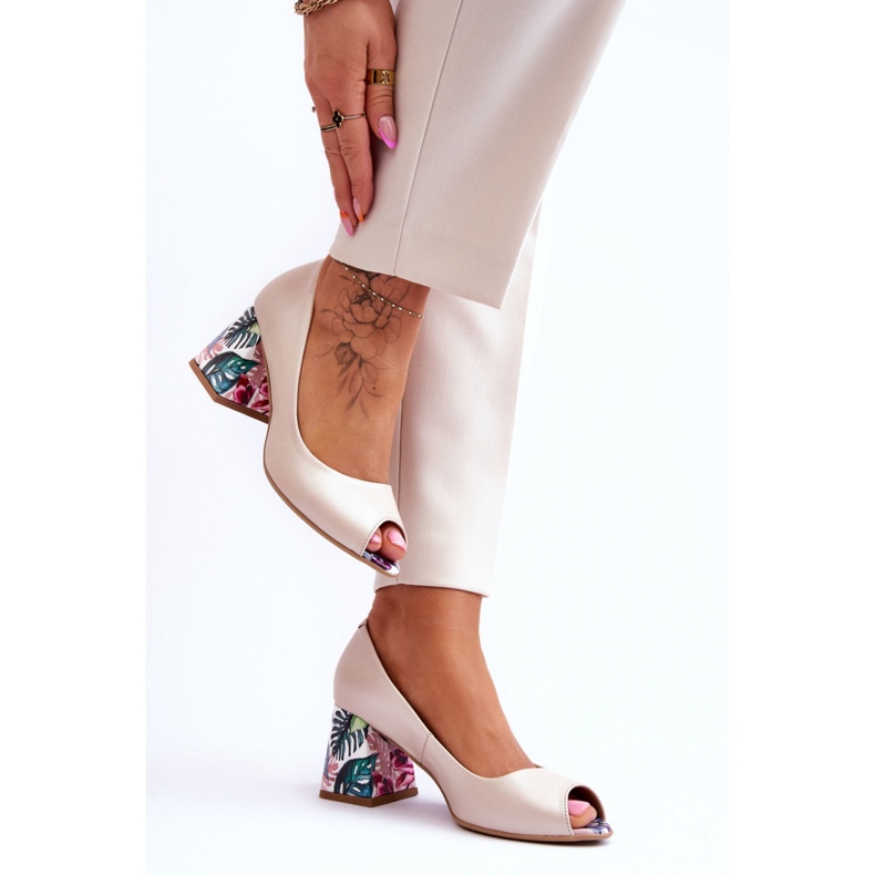 Step in style Sapatos Modelo Lewski 2608/K Beige Perła - Entre com estilo bege Step in style Sapatos Modelo Lewski 2608/K Beige Perła - Entre com estilo bege