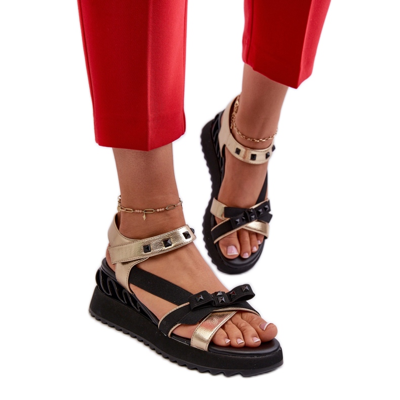 Step in style Sandálias Modelo Da CR956 Douradas - Entre com estilo amarelo