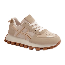 Step in style Calçado Esportivo Modelo Mialunae YH30 Bege - Entre com estilo