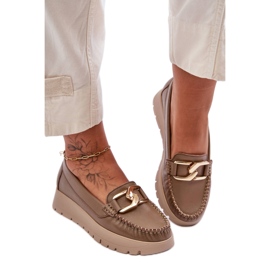 Step in style Mocassins Modelo Desmond 10141 Couro Bege Escuro - Entre com estilo Step in style Mocassins Modelo Desmond 10141 Couro Bege Escuro - Entre com estilo