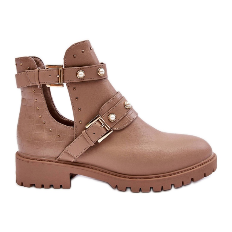 Step in style Botas Modelo Klarisa M327 Bege - Entre com estilo