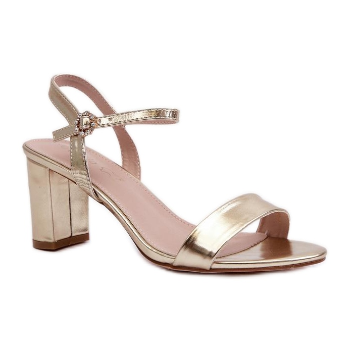 Step in style Sandálias Modelo Glindra 24SD98-6986 Dourada - Entre com estilo amarelo