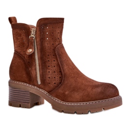 Step in style Botas Modelo Oviria M1537 Marrom - Entre com estilo