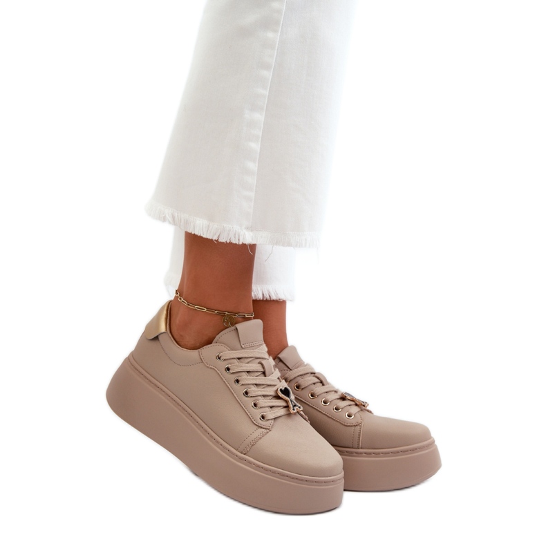 Step in style Calçado Esportivo Modelo Vinceza 66700 Bege - Entre com estilo