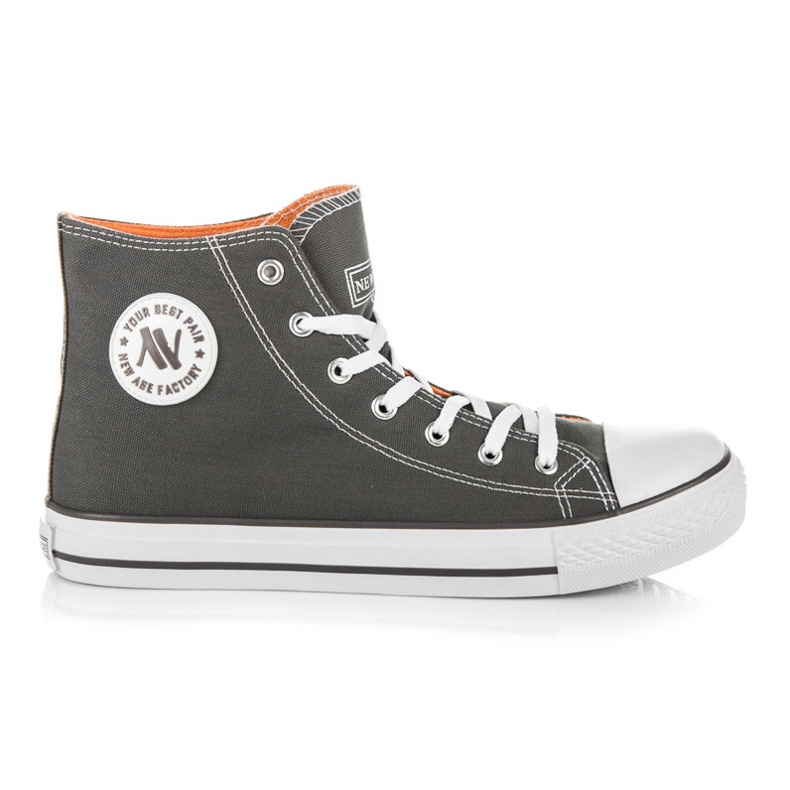 New Age Sapatilhas Altas Masculinas cinza